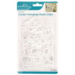 Ashley Housewares Gutter Hanging Hook Clips 50pc BB-GH501
