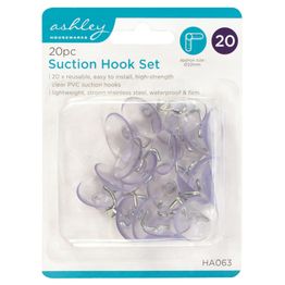 Ashley Housewares Suction Hook Set 20pc BB-HA063