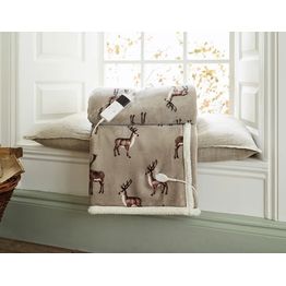 Deyongs Sterling Stag Mocha Heated Throw 140x180cm alternative
