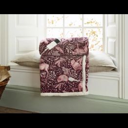 Deyongs Woodland Folk Wine Heated Throw 140x180cm alternative