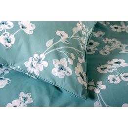 The Lyndon Company Petite Fleure Bedlinen Duvet Cover Set Duckegg alternative