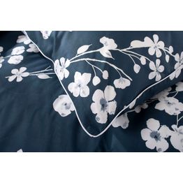 The Lyndon Company Petite Fleure Bedlinen Duvet Cover Set Navy Blue alternative
