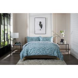 The Lyndon Company Tulle Bedlinen Duvet Cover Set Duckegg alternative