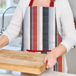Striped Recycled Cotton Adult Apron Red 16151231 alternative