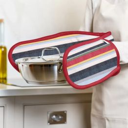 Striped Recycled Cotton Double Oven Gloves 16151232 alternative