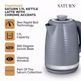 Tower Saturn 1.7 Litre Kettle Grey T10077GRY alternative
