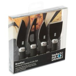 Brooklyn Chrome 4 Piece Ceramic-Coated Cheese Knife Set alternative
