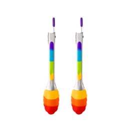 Taylors Eye-Witness Silicone Set of 2 Mini Tongs Rainbow alternative