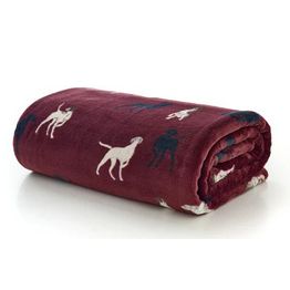 Deyongs Hounds Burgundy Fleece Throw 140x180cm alternative