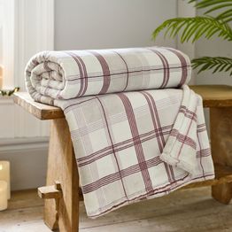 Deyongs Hounds Check Fleece Throw 140x180cm