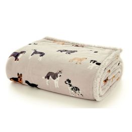 Deyongs Mixed Dogs Oatmeal Fleece Throw 140x180cm alternative