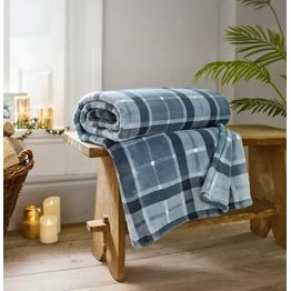Deyongs Pheasant Check Fleece Throw 140x180cm