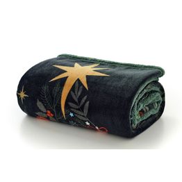 Deyongs Traditional Tree Navy Fleece Throw 130x170cm alternative