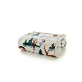 Deyongs Winter Deers Cream Fleece Throw 140x180cm alternative
