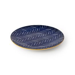 Mikasa Side Plate Indigo Chevron