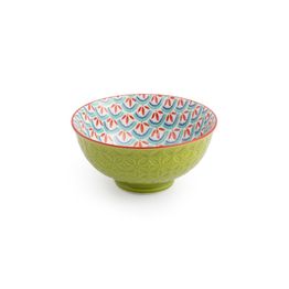 Mikasa Nibble Bowl Green Blue Geometric