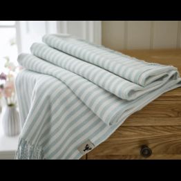 Lobster Creek Salcombe Stripe Throw Sky Blue alternative