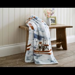 Lobster Creek Coastal Fishing Village Throw alternative