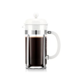 Bodum Java 8 Cup Glass Cafetiere White