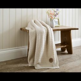TLC Cadenza Knitted Throw 130 x 170cm Cream alternative