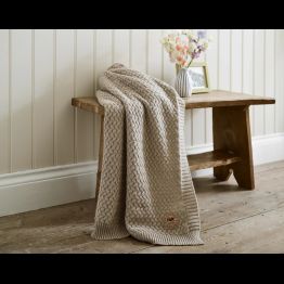 TLC Cadenza Knitted Throw 130 x 170cm Natural