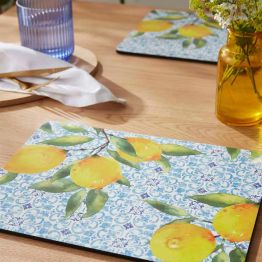 Pimpernel Set of 6 Amalfi Lemon Tablemats or Coasters