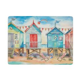Pimpernel Set of 6 Beach Huts Tablemats or Coasters alternative