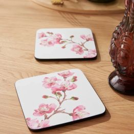 Pimpernel Set of 6 Pink Blossom Tablemats or Coasters