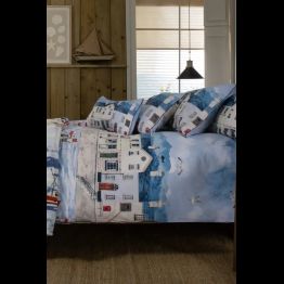 Lobster Creek Coastal Fishing Village Bedding Set alternative