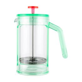 Grunwerg Chiaro 5 Cup Cafetiere Green with Red Lid