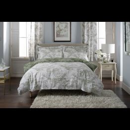 The Lyndon Company Duvet Cover Toile De Jouy Sage Green