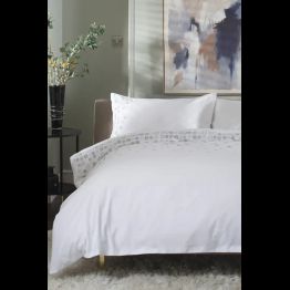 The Lyndon Company Blocks Embroidered Cotton Duvet Set