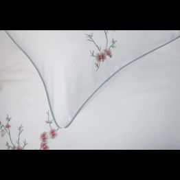 The Lyndon Company Cherry Blossom Embroidered Cotton Duvet Set alternative