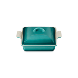 Le Creuset Stoneware Heritage Square Bleu Riveria Dish with Lid 23cm alternative