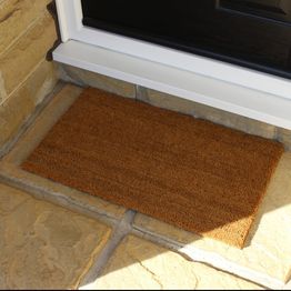 JVL Plain Natural Latex Coir Doormat 40x70cm alternative