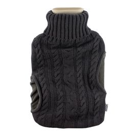 Hot Water Bottle with Knitted Cover &amp; Pockets 2ltr alternative