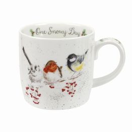 Wrendale Designs One Snowy Day Birds Mug alternative