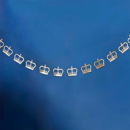 Platinum Jubilee Gold Crown Banner Bunting 2.5m alternative