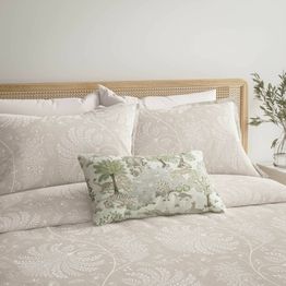 Sanderson Mapperton Damask Linen Duvet Cover Bedding Set alternative