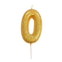 Creative Party Numeral Moulded Pick Party Candles Gold alternative