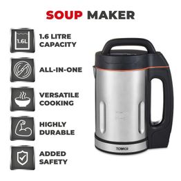 Tower Soup Maker 1.6ltr Stainless Steel T12031 alternative