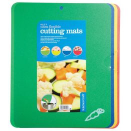 Kitchencraft Flexible Colour Coded Cutting Mats (4) alternative
