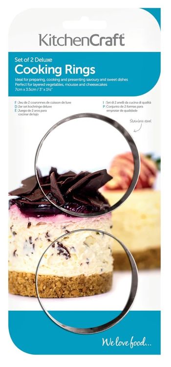 KitchenCraft Set of Two Stainless Steel Cooking Rings only £9.49