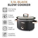 Tower Slow Cooker 3.5ltr Cavaletto Black &amp; Rose Gold additional 3
