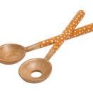 Dexam Sintra Spotted Mango Wood Salads Servers Ochre additional 1