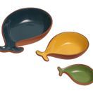 Dexam Sintra Glazed Terracotta Fish Tapas Dishes Set of 3 additional 1
