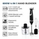 Tower 4 in 1 Hand Blender Black T12077 additional 2