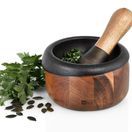 AdHoc Crush Wood and Cast Iron Mortar and Pestle MO20 additional 1