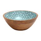 Dexam Sintra Spotted Mango Wood Salad Bowl 27cm Duck Egg additional 1