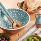 Dexam Sintra Spotted Mango Wood Salad Bowl 27cm Duck Egg additional 2